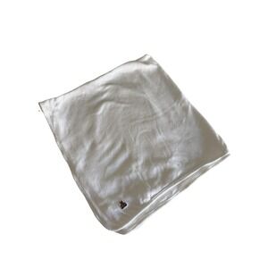 Baby Gap Infant Blanket White Embroidered Teddy Bear White 2009 31"x30"
